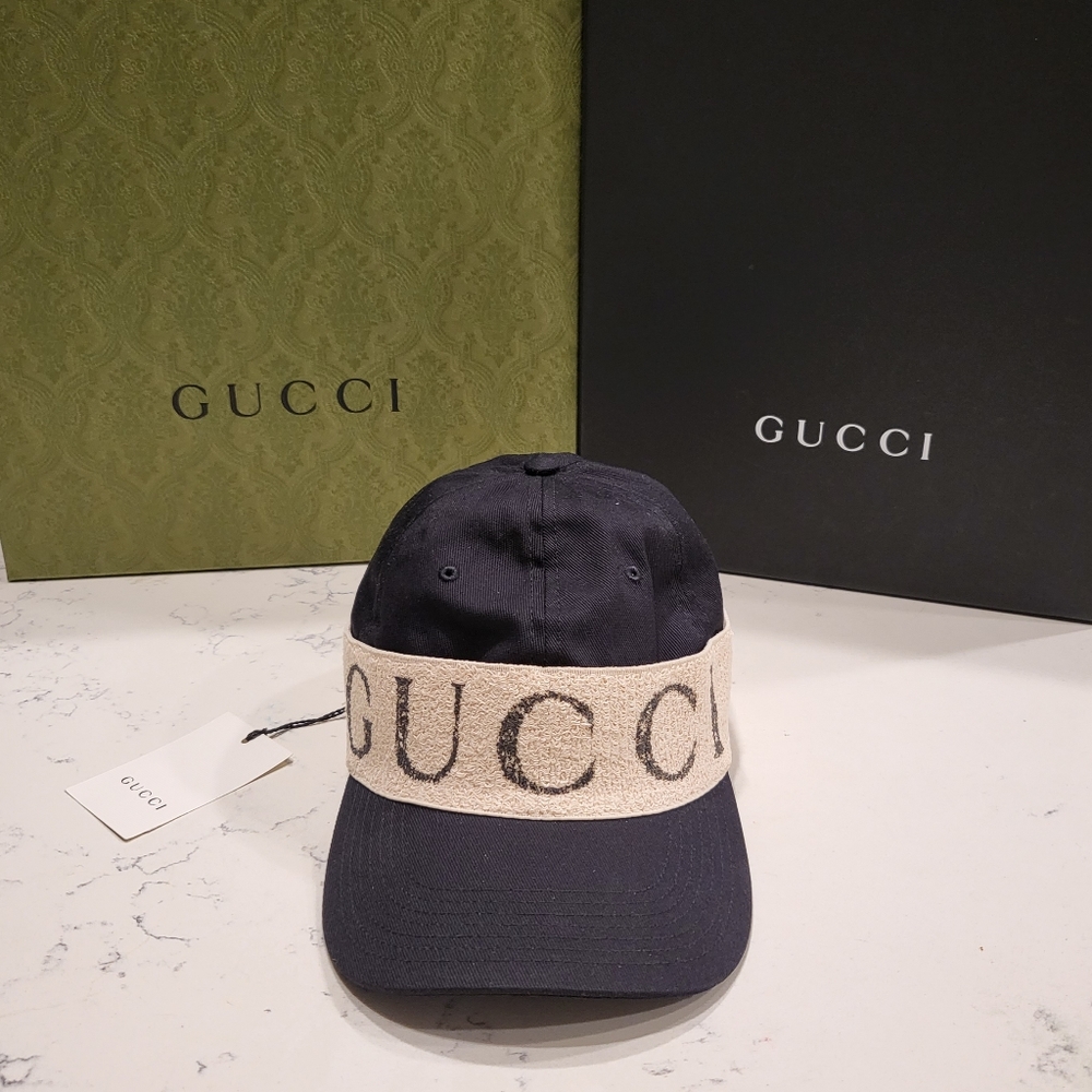 Gucci Intarsia Knit Logo Baseball Cap - Picture 2 of 8